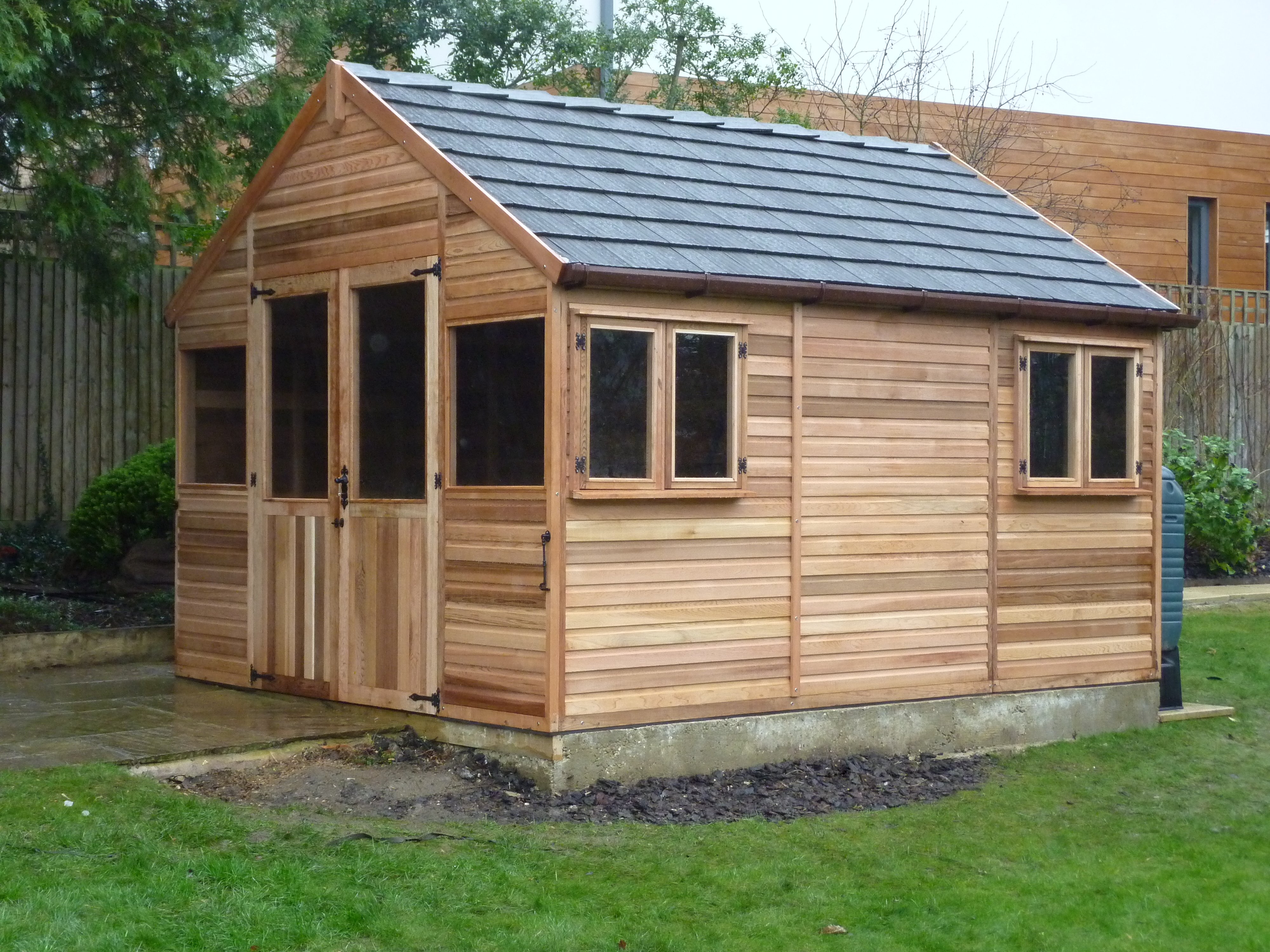 Western Red Cedar Greenhouse with Euro Rubber Roof